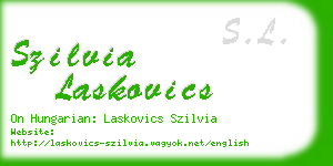 szilvia laskovics business card